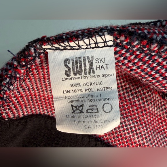 Swix Ski Hat American Flag Knit Red White & Blue Mini PomPom - Picture 7 of 7